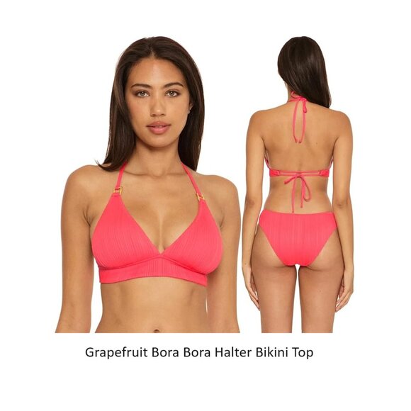NWT Becca Women Size Halter Crossback Bikini Tops Size S-D Cup $90 12HL914 - Picture 2 of 9